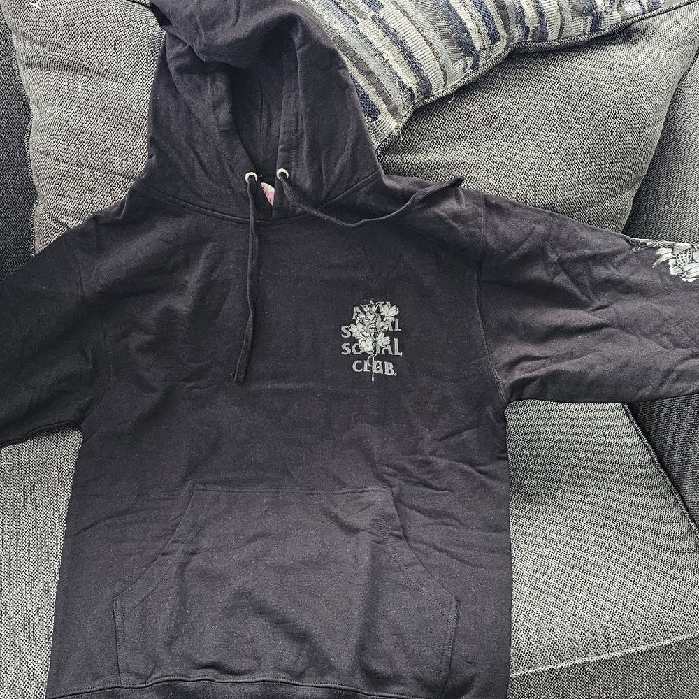 Anti Social Social Club "Hokkaido 3" Hoodie (Black/Gray) Size Medium